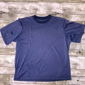 Patagonia blue capilene short sleeve tee